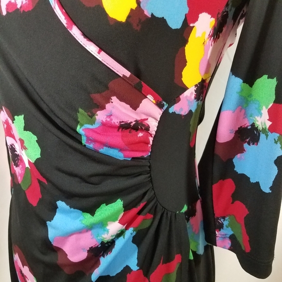 Laundry by Shelli Segal Floral Wrap Dress S Nwot - Picture 3 of 12